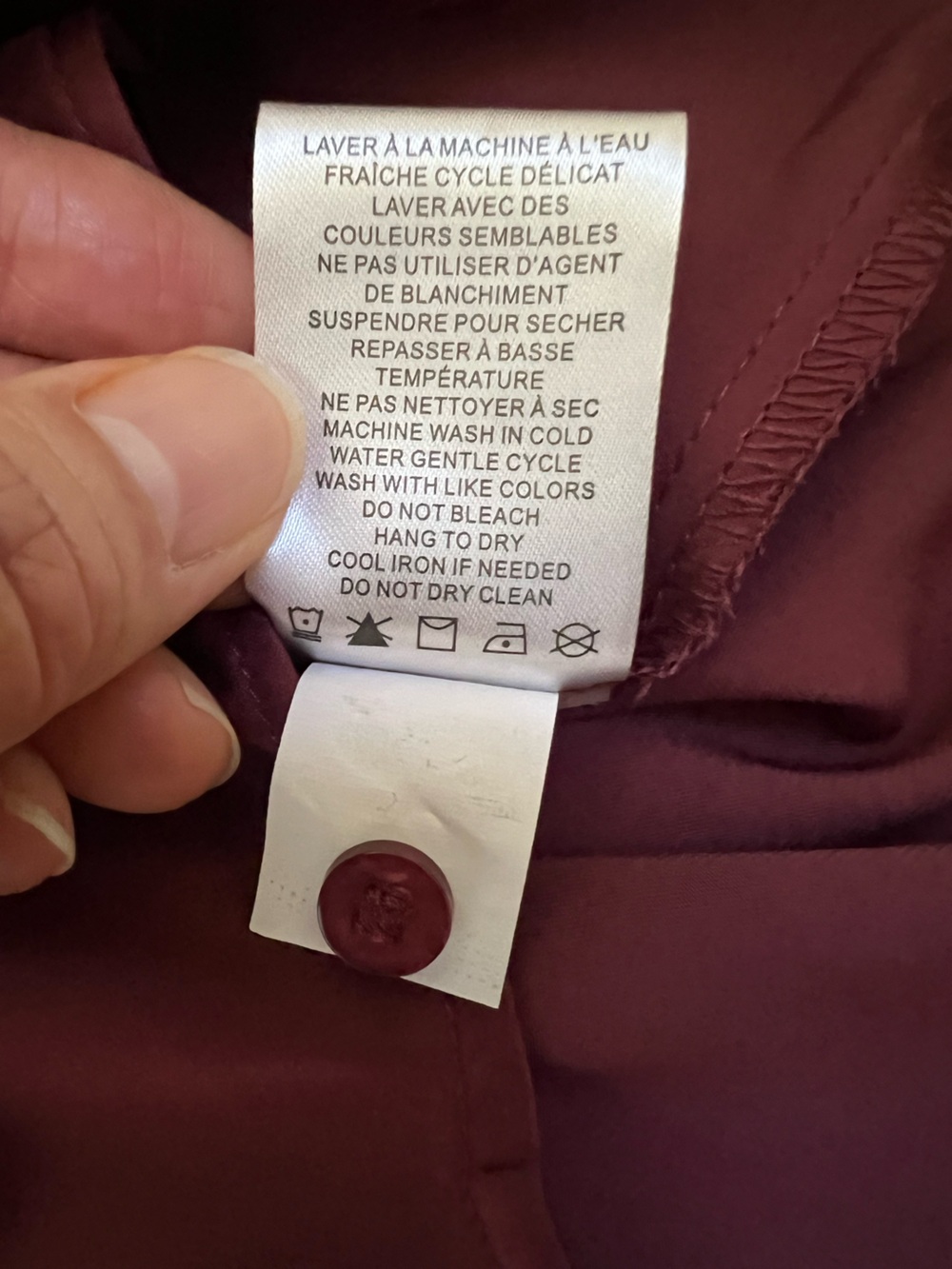 Satin Wine Button-Down Shirt - Picture 6 of 8